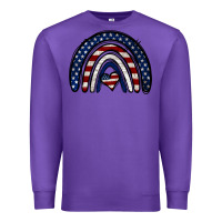 Purple USA American Flag Rainbow Premium Sweatshirt - Jasminsmagicworld