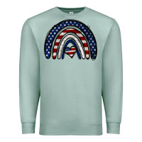 Seafoam USA American Flag Rainbow Premium Sweatshirt - Jasminsmagicworld