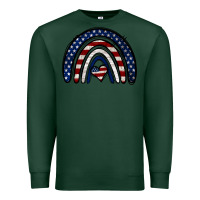 Sports Green USA American Flag Rainbow Premium Sweatshirt - Jasminsmagicworld