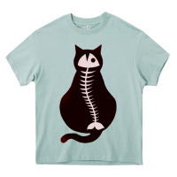 Arona Cat with Fish Bone Heavy Core Tee - artisFamous