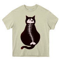 Mossy Cat with Fish Bone Heavy Core Tee - artisFamous