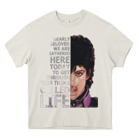 Cream dearly beloved we are gathered here Heavy Core Tee - artisFamous