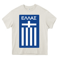 Cream greece national football Heavy Core Tee - artisFamous