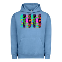 Pigment Pebble Blue tie dye brushstrokes Urban Hoodie - RanaPortraitStore