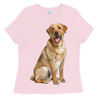 Bubblegum Pink Labrador Retriever llustrations Ladies Tee - LillyAllenDesigns