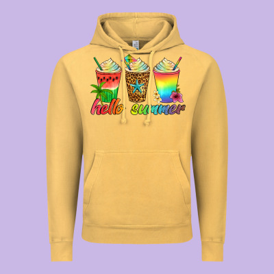 Hello Summer Vintage Hoodie Designed By Artiststas
