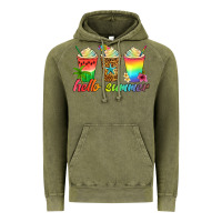 Vintage Olive hello summer Vintage Hoodie - Artiststas