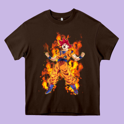 Goku Super Sayan Heavy Core Tee Designed By Artisfamous