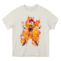 Cream goku super sayan Heavy Core Tee - artisFamous