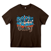 Chocolate Brown Boom boom baby Heavy Core Tee - FaDigitalArtStudio