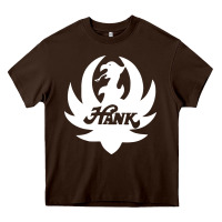 Chocolate Brown white and black hank art Heavy Core Tee - artisFamous