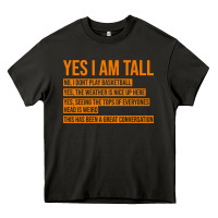 Asphalt yes i am tall Heavy Core Tee - artisFamous