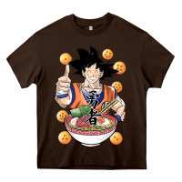 Chocolate Brown Saiyan Ramen Heavy Core Tee - artisFamous