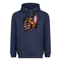 Navy American Cowboy Heavyweight Hoodie - Jasminsmagicworld