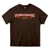 Chocolate Brown firehouse subs Heavy Core Tee - artisFamous