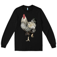 Black wyandotte rooster Long Sleeve Tee - LillyAllenDesigns
