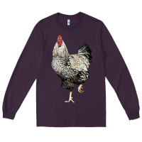 Plum wyandotte rooster Long Sleeve Tee - LillyAllenDesigns