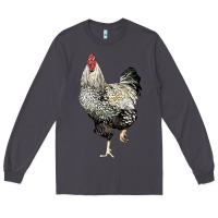 Smoke wyandotte rooster Long Sleeve Tee - LillyAllenDesigns