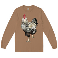 Toasted Coconut wyandotte rooster Long Sleeve Tee - LillyAllenDesigns