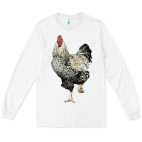 White wyandotte rooster Long Sleeve Tee - LillyAllenDesigns