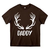 Chocolate Brown Daddy Deer Heavy Core Tee - artisFamous