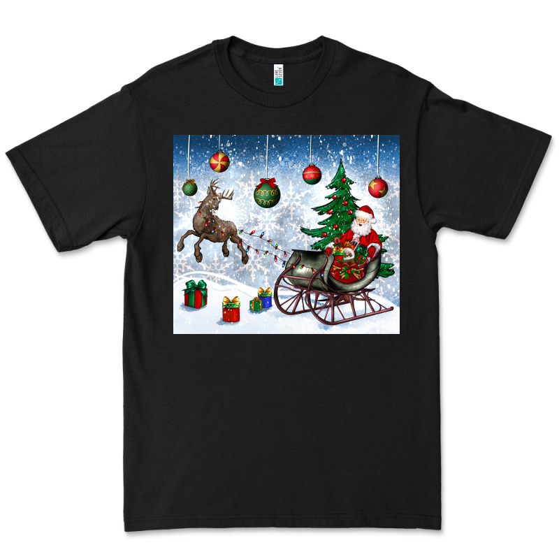 Christmas Santa Deer And Presents Premium Tee by BundleAndBundleShop | Teevron