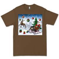 Cacao christmas santa deer and presents Premium Tee - BundleAndBundleShop