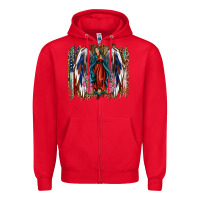 Red lady of guadalupe th of july Zipper Hoodie - Jasminsmagicworld