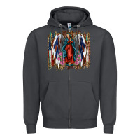 Smoke lady of guadalupe th of july Zipper Hoodie - Jasminsmagicworld