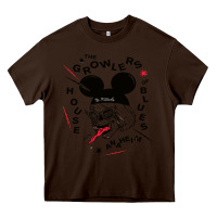 Chocolate Brown the growlers Heavy Core Tee - artisFamous