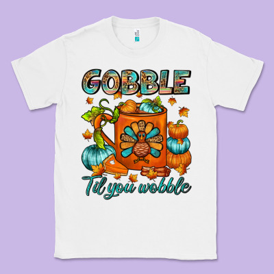 Gobble Til You Wobble Coffee Mug Classic Tee Designed By Fadigitalartstudio