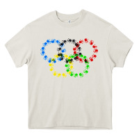 Cream winter olympics Heavy Core Tee - artisFamous