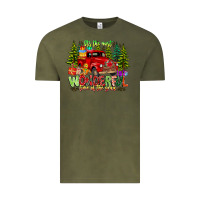 Vintage Olive it's The Most Wonderful Time of the year Vintage Tee - CowhideDigitalArt