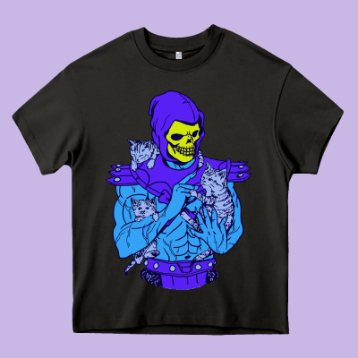 Skeletor's Cat Premium Scoop Csic Las Heavy Core Tee Designed By Artisfamous