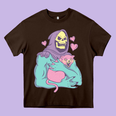 Skeletor's Cat Premium Scoop Classic Heavy Core Tee Designed By Artisfamous