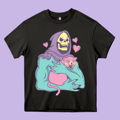 Skeletor's Cat Premium Scoop Classic Heavy Core Tee Designed By Artisfamous