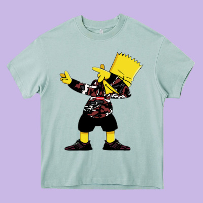 Dabbing Bart Heavy Core Tee Designed By Artisfamous
