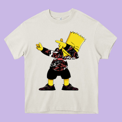 Dabbing Bart Heavy Core Tee Designed By Artisfamous