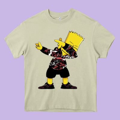 Dabbing Bart Heavy Core Tee Designed By Artisfamous