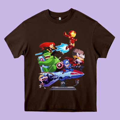 Superheroes Heavy Core Tee Designed By Artisfamous