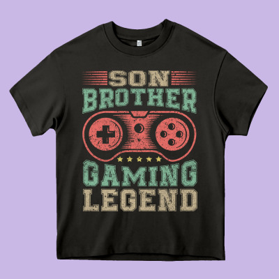 Son Brother Gaming Legend Heavy Core Tee Designed By Artisfamous