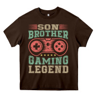 Chocolate Brown SON BROTHER GAMING LEGEND Heavy Core Tee - artisFamous