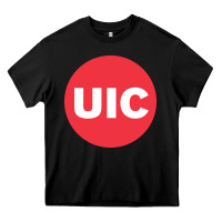 Black UIC College Heavy Core Tee - artisFamous