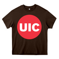 Chocolate Brown UIC College Heavy Core Tee - artisFamous