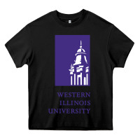 Black Western Illinois College Heavy Core Tee - artisFamous