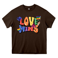 Chocolate Brown Love wins Heavy Core Tee - FaDigitalArtStudio