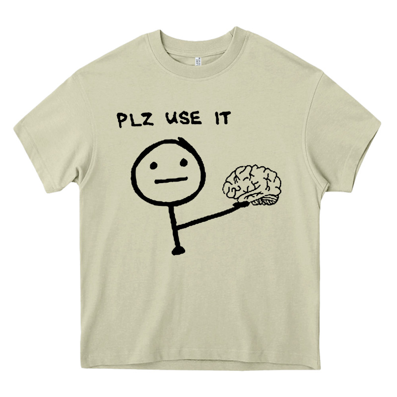 Plz Use It Text Graphic Heavy Core Tee by artisFamous | Teevron