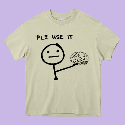 Plz Use It Text Graphic Heavy Core Tee Designed By Artisfamous