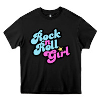 Black rock n roll girl Heavy Core Tee - artisFamous