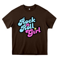 Chocolate Brown rock n roll girl Heavy Core Tee - artisFamous